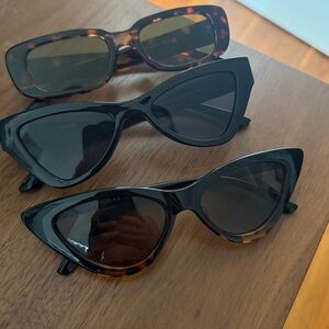 Black and Tortoise Sunglasses Set